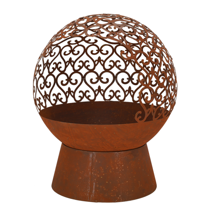Vuurbal laser cut krullen roest S