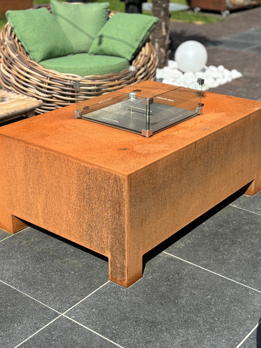 Sfeervolle cortenstalen vuurtafel