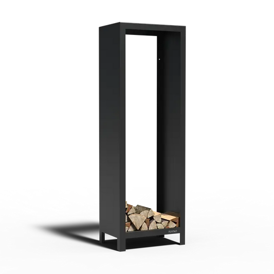 Houtopslag in zwart Cortenstaal 60Bx40Dx180H
